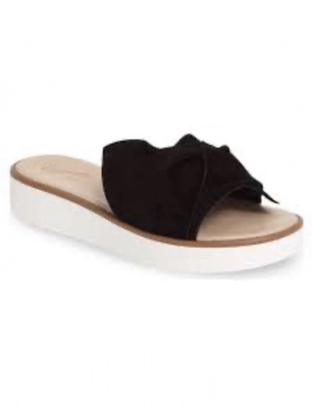 Seychelles Anthropologie “Coast” Slide Sandal in Black Size 8 1/2